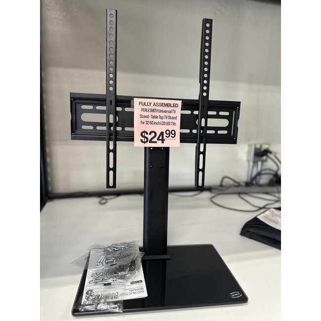 FULLY ASSEMBLED Universal TV Stand - Table Top TV Stand for 32-60 inch LCD LED TVs