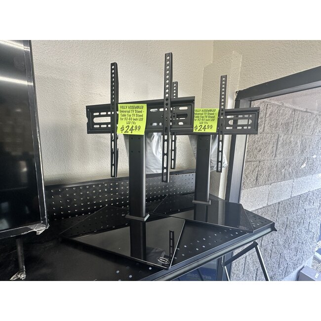 FULLY ASSEMBLED Universal TV Stand - Table Top TV Stand for 32-60 inch LCD LED TVs