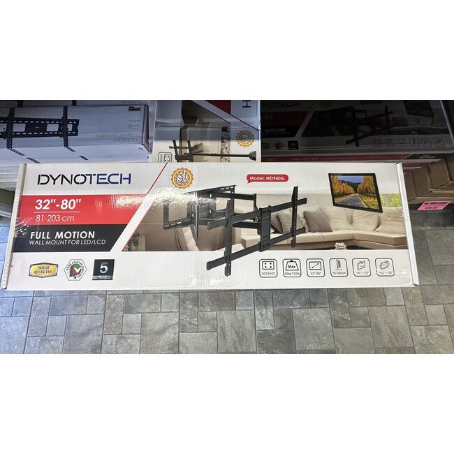 MDY Dual Arm Swivel Mount for TVs 32-80" Vesa Up To 800x400 132lbs Max for LED LCD OLED Plasma 180251 MD9405L