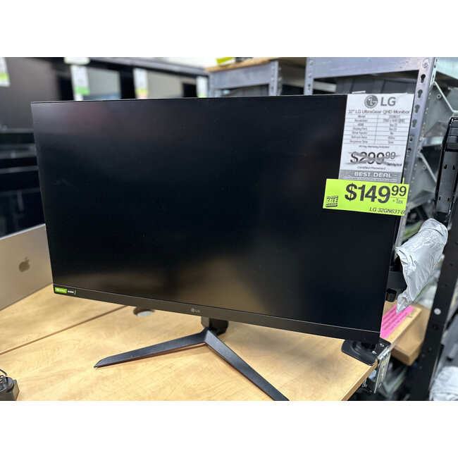 LG 32" LG UltraGear Class QHD Gaming Monitor 32GN63T-B
