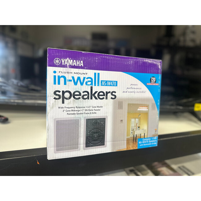 BRAND NEW- AUTHORIZED DEALER!!! Yamaha NS-IW470 3-Way In-Wall Speaker For Custom Install (White, Pair), 6"
