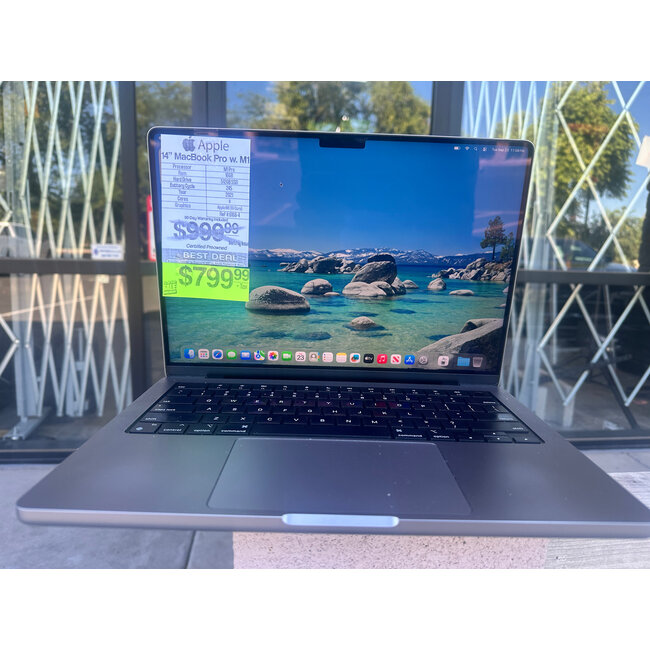 Apple 14" MacBook Pro Retina M1 Pro 8-Core CPU, 14-Core GPU, 16GB Ram, 512GB SSD 2021