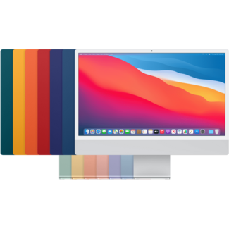 Apple 24" 4.5K iMac 3.2 M1 8GB RAM 256GB SSD 2021 CPU = 8 Cores, GPU = 8 Cores 4 x Ports iMac 21,1 Magic Keyboard + Mouse Included w. Touch ID, Ethernet in Power