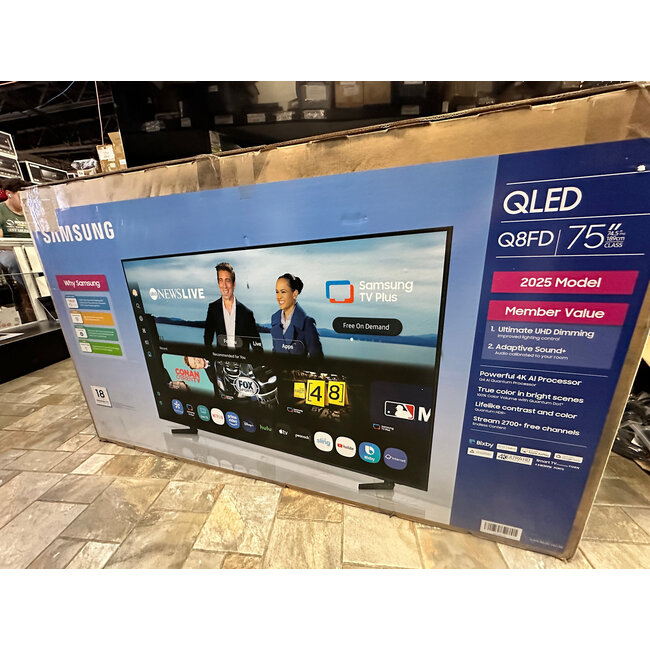75" Samsung 4K QLED HDR Smart QN75Q8FDADXZA
