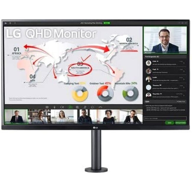 LG 32" LG QHD Monitor IPS Monitor with USB Type-C 32QP880-B