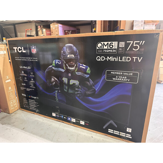 TCL 75" TCL 4K QD-Mini LED HDR Smart 75QM63K
