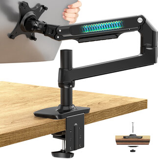 FULLY ASSEMBLED Single Monitor Desk Mount – Fits Most 24–32" LED/LCD Monitors (VESA Compatible)