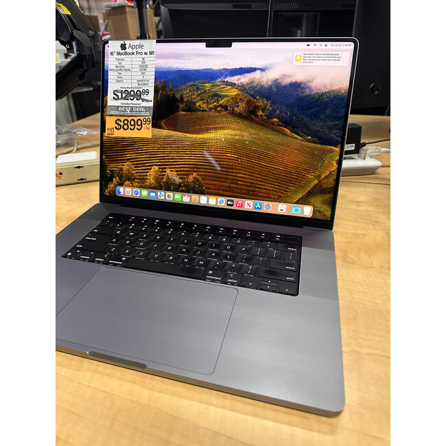 Apple 16" MacBook Pro Retina M1 Pro 10-Core CPU, 16-Core GPU, 16GB Ram, 512GB SSD 2021