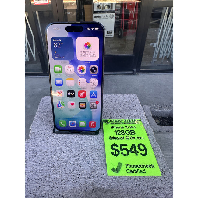 Apple Apple iPhone 15 Pro Unlocked 128GB (Various Colors)