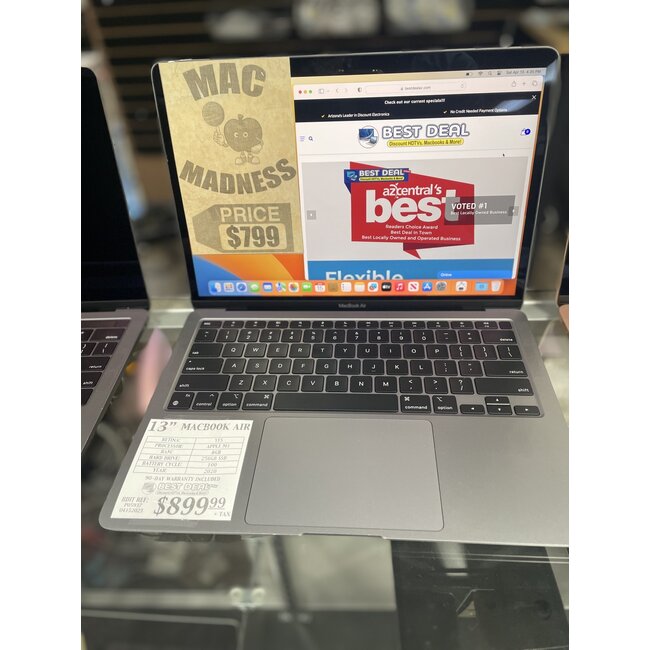 Apple 13" MacBook Air Retina 3.2 M1 8GB Ram 256GB SSD 2020