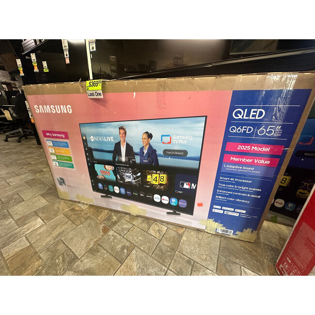 Samsung 65" Samsung 4K QLED HDR Smart QN65Q6FAAFXZA