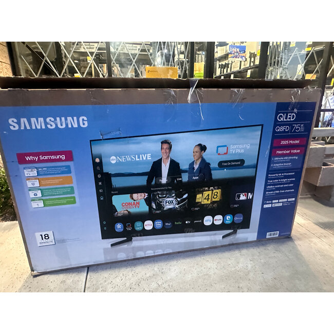 75" Samsung 4K QLED HDR Smart QN75Q8FDADXZA