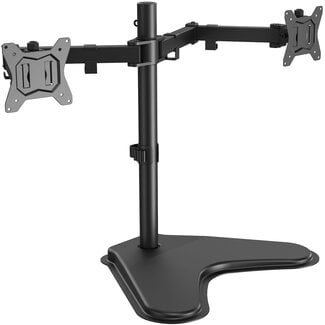 FULLY ASSEMBLED Universal Dual Monitor Stand  with Swivel, Tilt, Adjustable, VESA Stand 100 x 100mm, 75 x 75mm