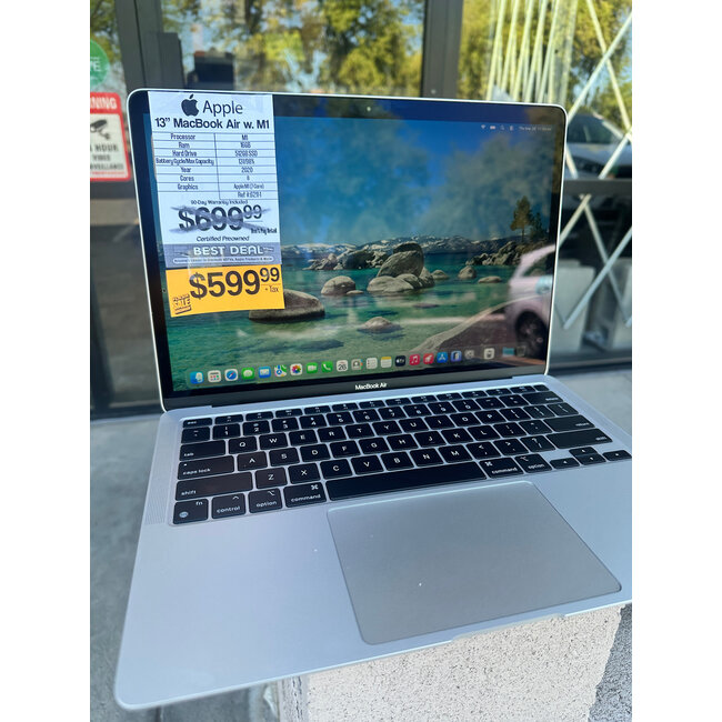 13" MacBook Air Retina 3.2 M1 16GB Ram 512GB SSD 2020