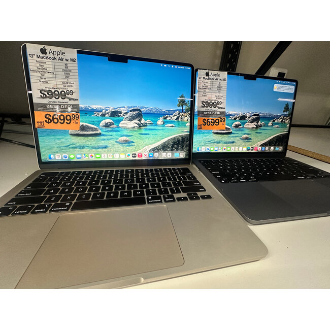 Apple 13" MacBook Air Retina M2 8GB Ram 256GB SSD 8 Core CPU 8 Core GPU 2022