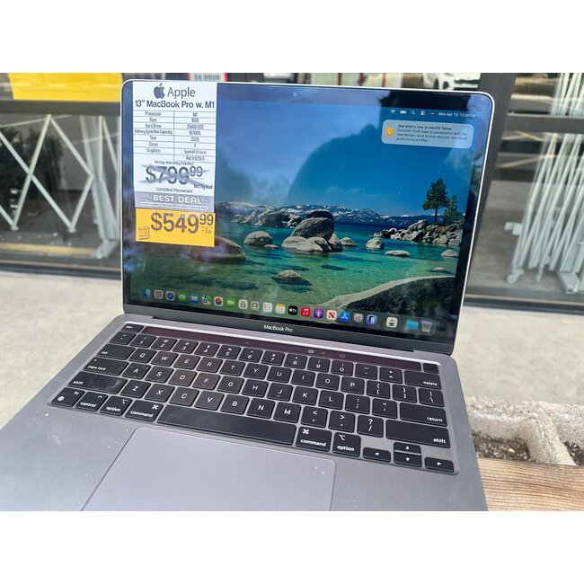 Apple 13" MacBook Pro Retina M1 8-Core CPU, 8-Core GPU, 16GB Ram, 256GB SSD 2020