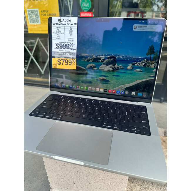 Apple 14" MacBook Pro Retina M1 Pro 8-Core CPU, 14-Core GPU, 16GB Ram, 1TB SSD 2021