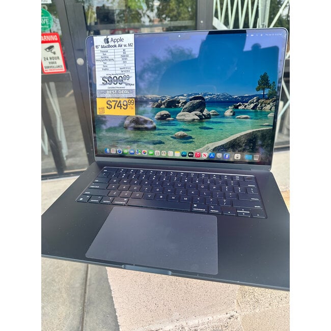 Apple 15" MacBook Air Retina M2 8GB Ram 256GB SSD 2023