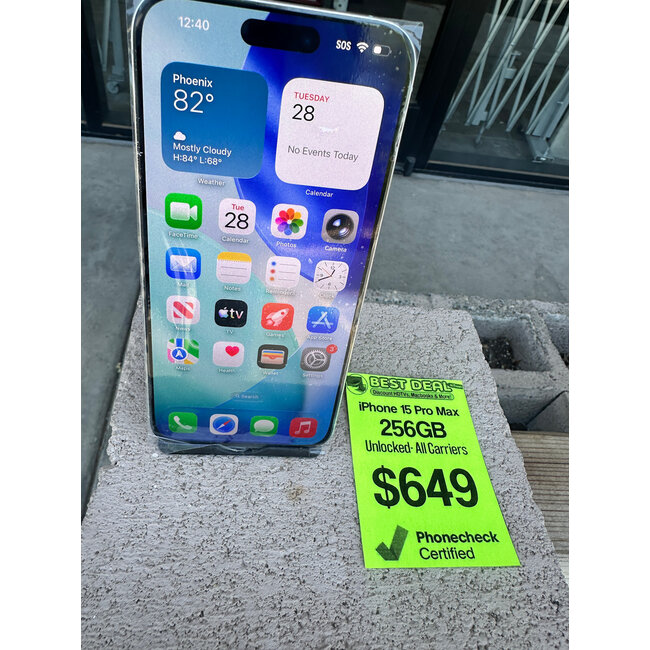 Apple Apple iPhone 15 Pro Max Unlocked 256GB (Various Colors)