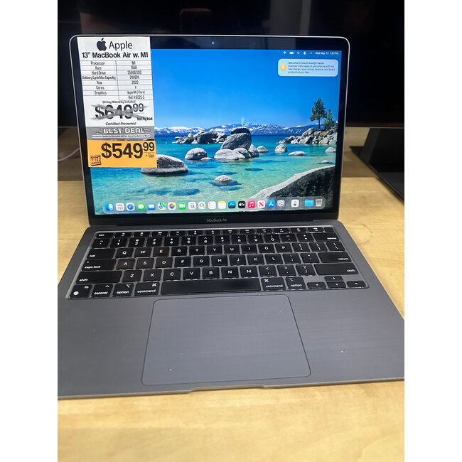 Apple 13" MacBook Air Retina 3.2 M1 16GB Ram 256GB SSD 2020