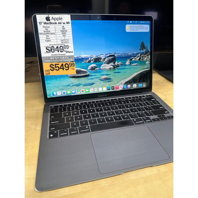Apple 13" MacBook Air Retina 3.2 M1 16GB Ram 256GB SSD 2020