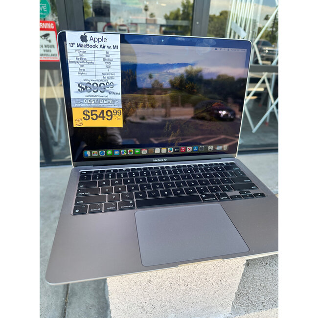 Apple 13" MacBook Air Retina 3.2 M1 16GB Ram 256GB SSD 2020