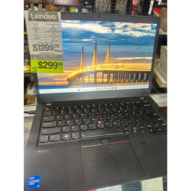 14" Lenovo T14 Gen 2 Laptop Windows PC 8GB Ram 256GB SSD