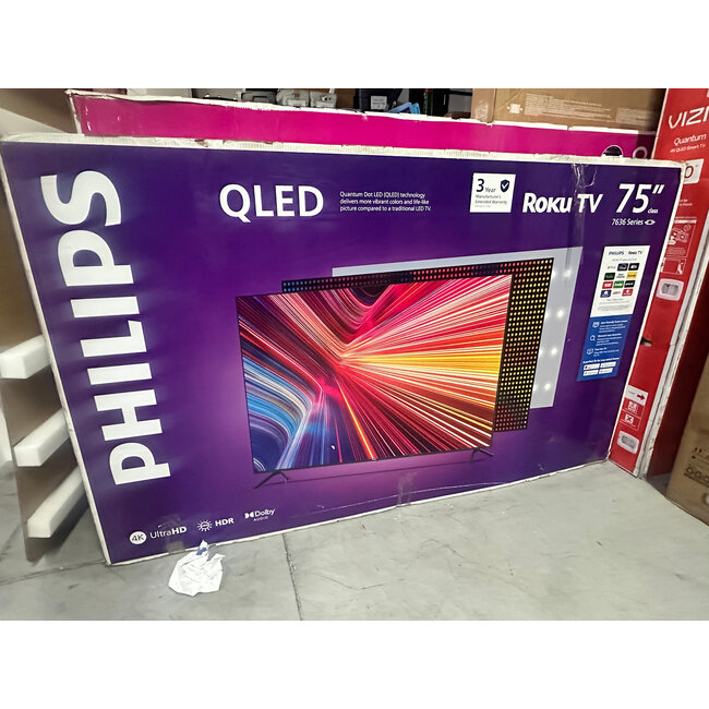 75" Philips 4K QLED HDR Smart 75PQL7636/F7