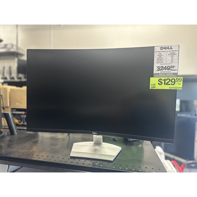 Dell 32" Dell FHD 1080p Curved Monitor S3222HN
