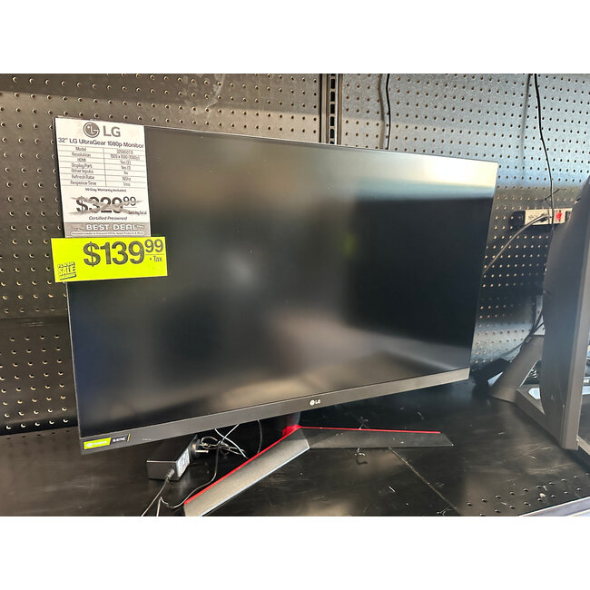 LG 32" LG UltraGear FHD 165Hz HDR10 Monitor with G-SYNC Compatibility 32GN50T-B
