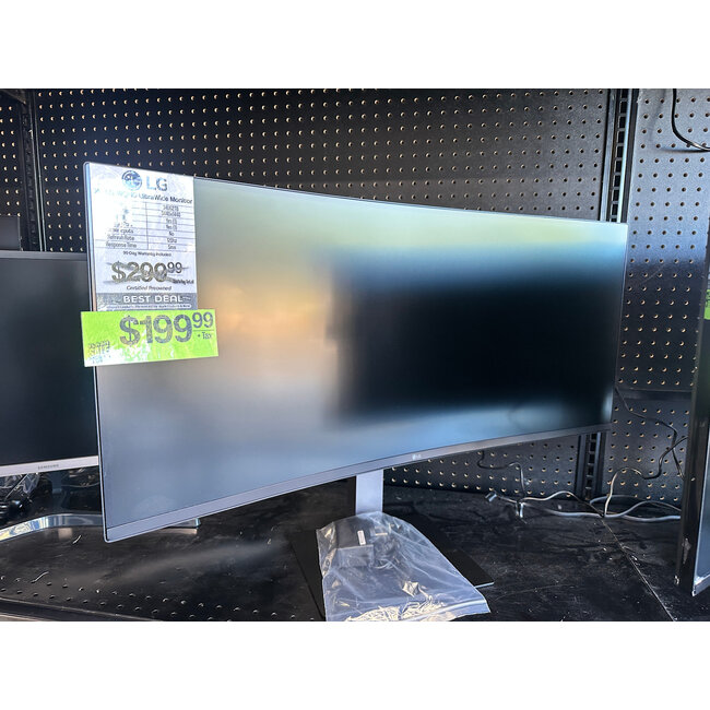 LG 34" LG Curved UltraWide™ WQHD 1440P 120Hz Monitor LG 34U62TB-B