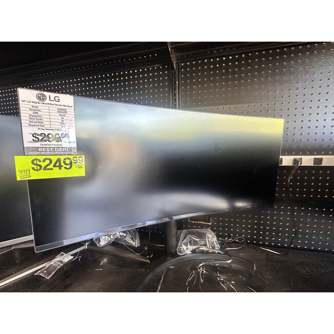 LG 34" LG Ultrawide Curve WQHD Monitor w. Smart Features 34SR65QC