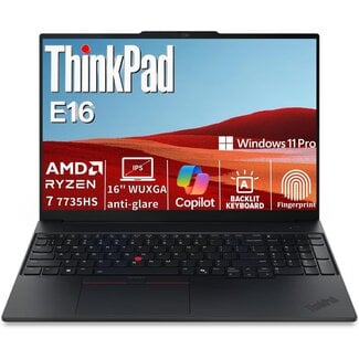 lenovo 16" LenovoThinkPad E16 Gen 2 Laptop Windows PC Ryzen 7 7735HS 64GB Ram DDR5 1TB SSD