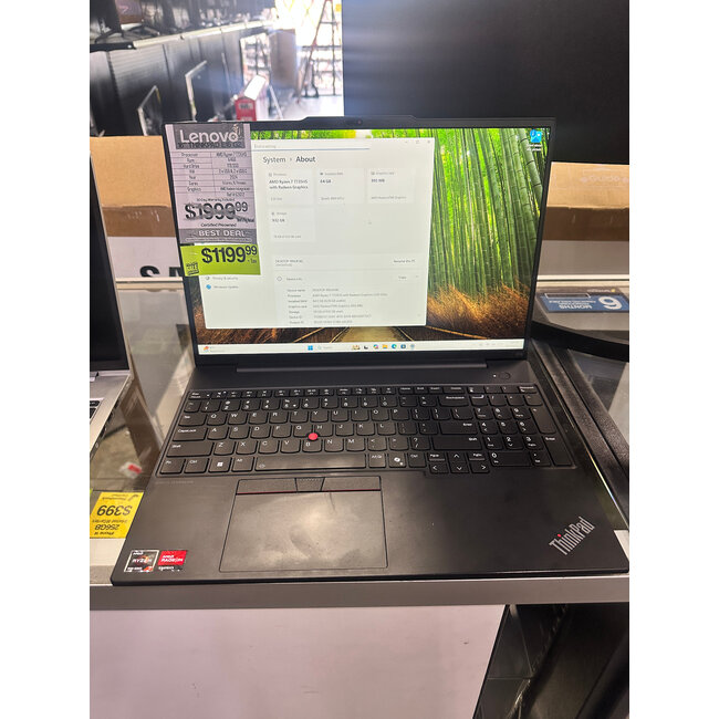 lenovo 16" LenovoThinkPad E16 Gen 2 Laptop Windows PC Ryzen 7 7735HS 64GB Ram DDR5 1TB SSD