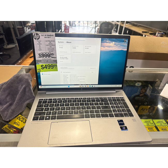 HP 15.6" HP ELITEBOOK 650 G9 Laptop Windows PC 12th Gen i7-1265U 16GB Ram 512GB SSD