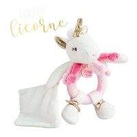 Doudou Unicorn Rattle with small Blanket