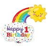 Anagram Happy 1st Birthday Rainbow 30" mylar balloon