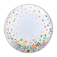 Clear Confetti 24" deco Bubble