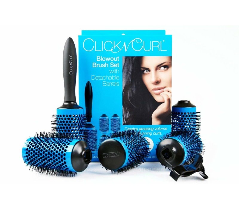 Large Click And Curl Blowout Brush Set