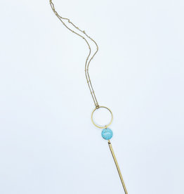 Tilly Doro Brass + Turquoise Necklace
