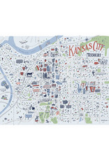 Zoe Larson Illustrated Map of Kansas City // Downtown