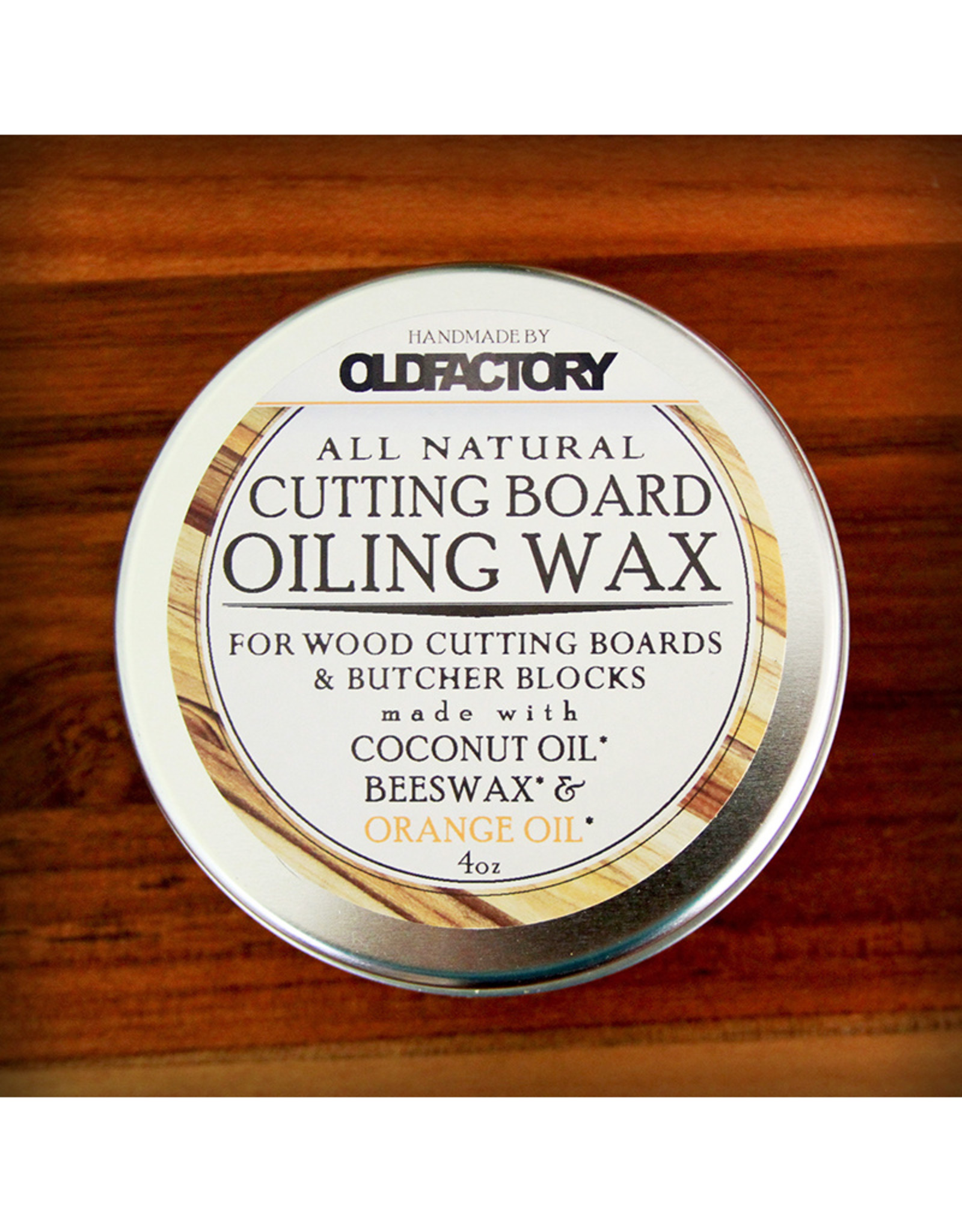 Old Factory All Natural Cutting Board Seasoning Wax // 4 oz Tin