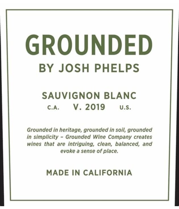 Grounded Wine Co. Sauvignon Blanc 2021 750ml