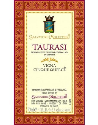 Molettieri Taurasi Vigna Cinque Querce 2016 750ml