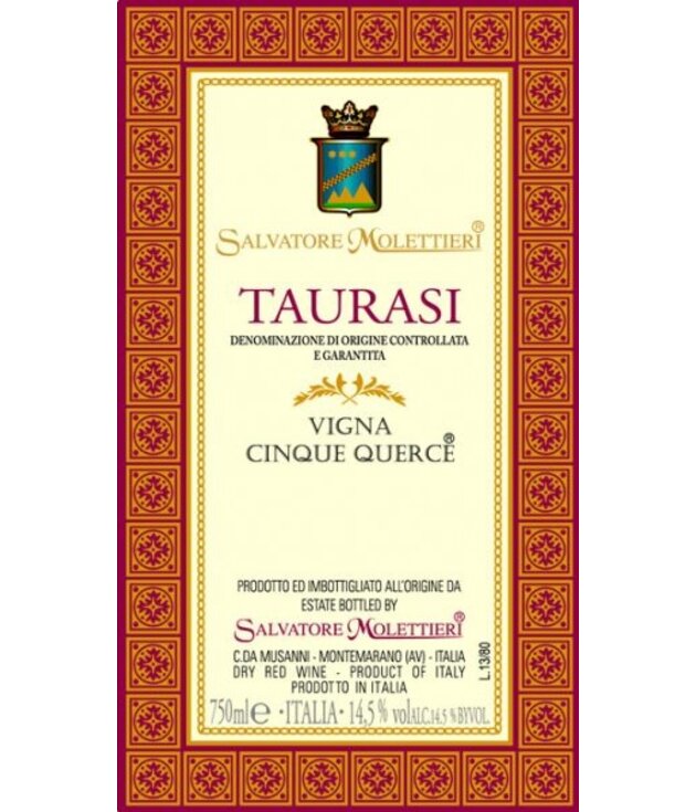 Molettieri Taurasi Vigna Cinque Querce 2007 750ml