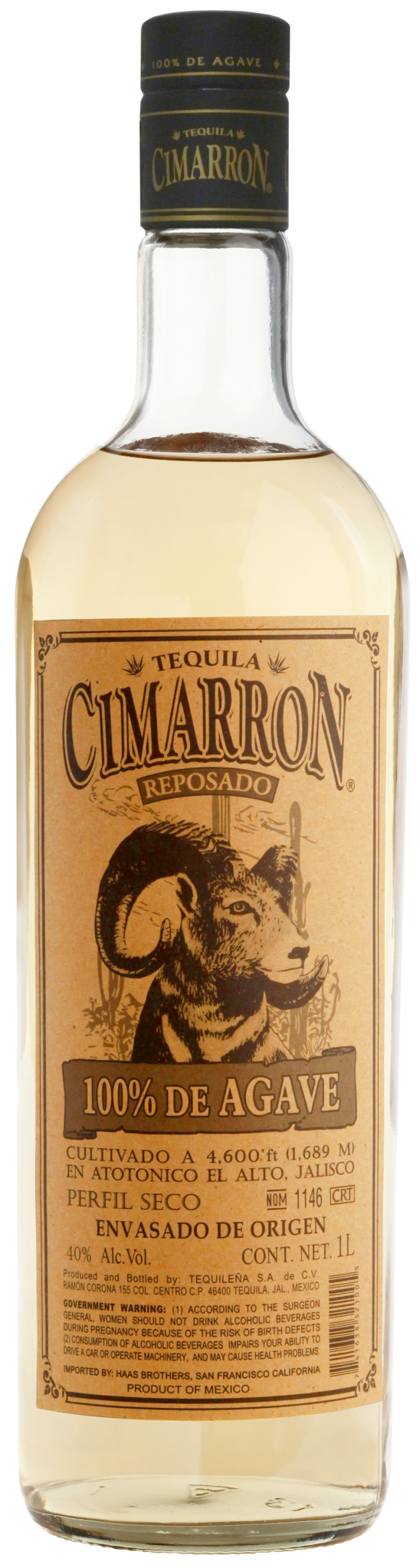 Cimarron Tequila Reposado 1 Liter Cask Fine and Rare Wine