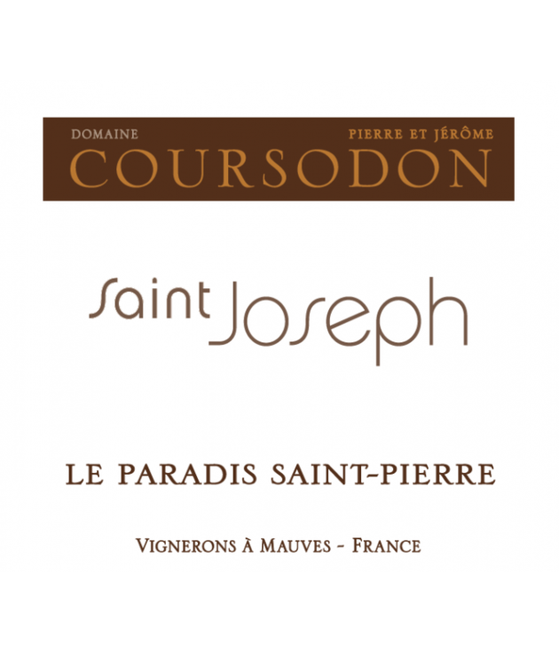 Domaine Coursodon St Joseph Blanc 'Les Paradis'  2020 750ml