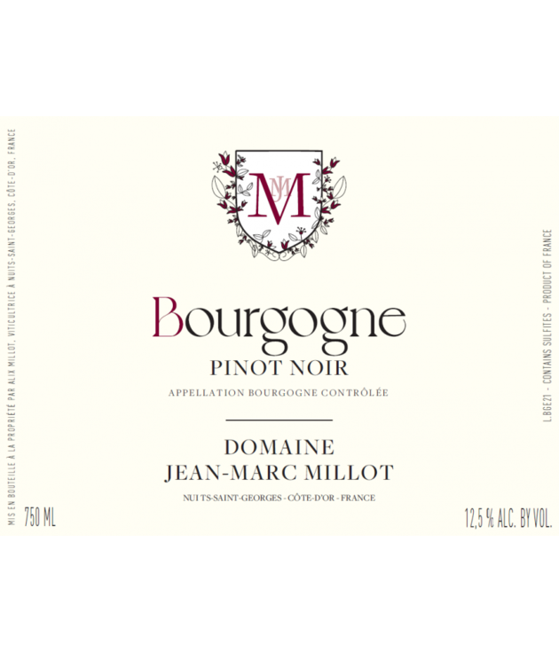 Jean-Marc Millot Bourgogne Rouge 2015 750ml