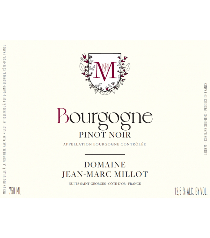 Jean-Marc Millot Bourgogne Rouge 2015 750ml