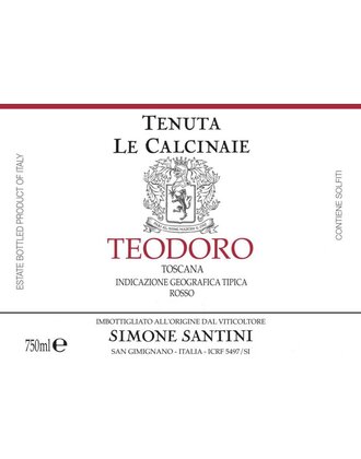 Le Calcinaie Teodoro 2018 750ml